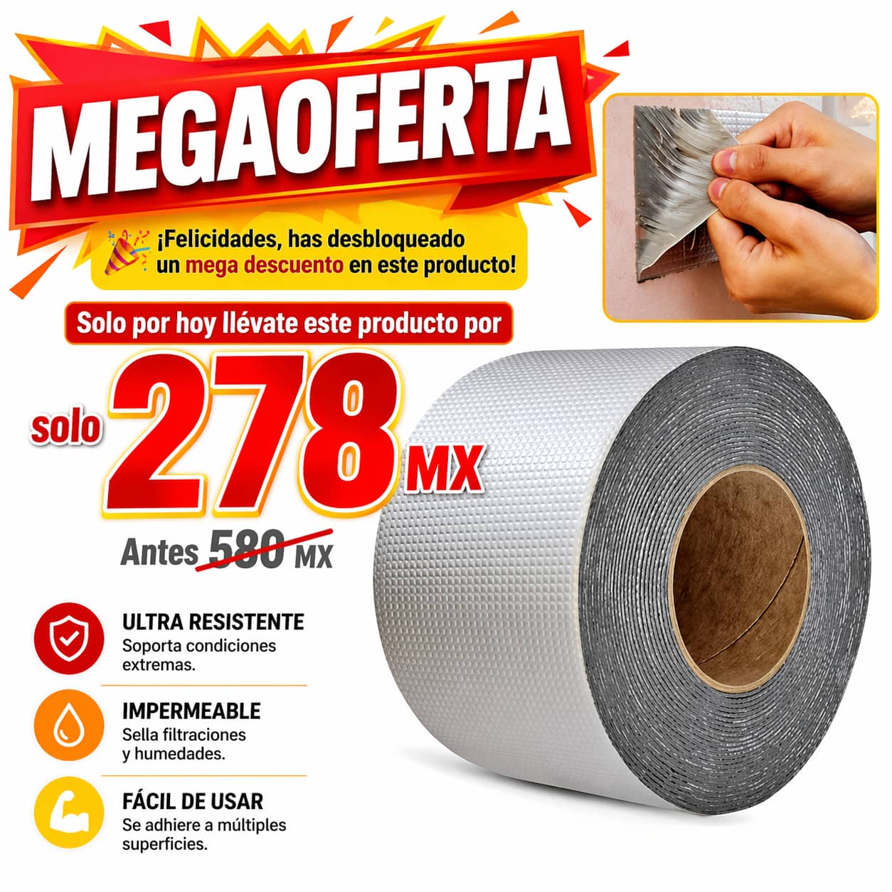 Cinta CeroGota™ +50% Descuento