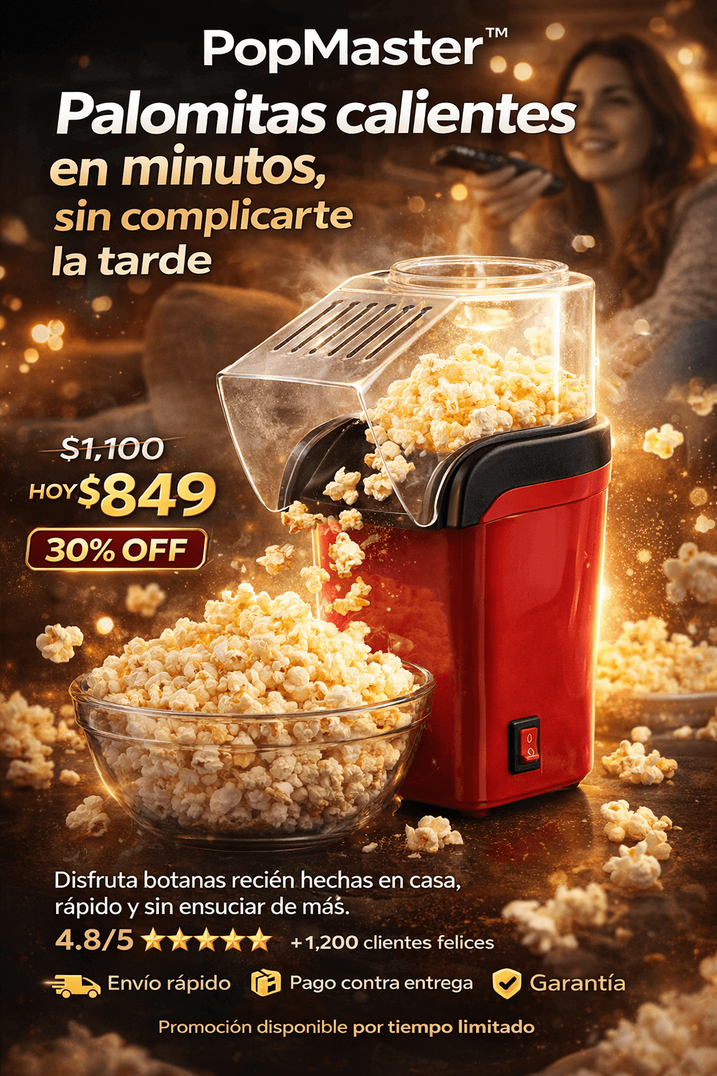 PopMaster™ / Máquina para Hacer Palomitas de Maíz