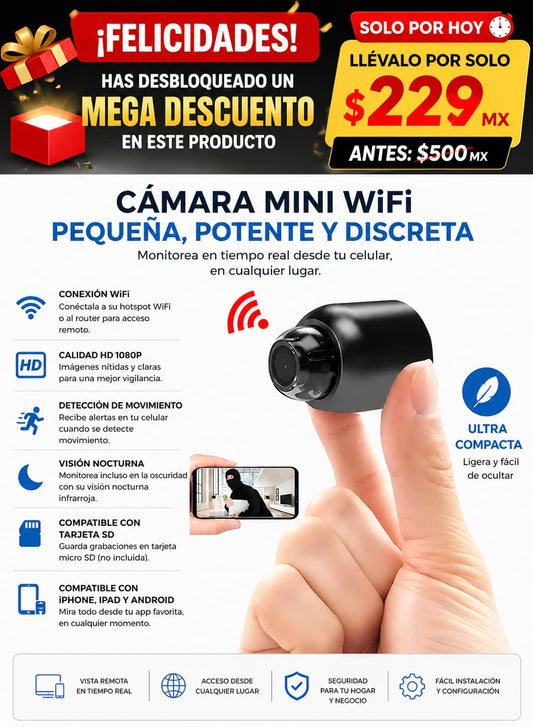 Camara Espia Mini 2026 +50% OFF🔥