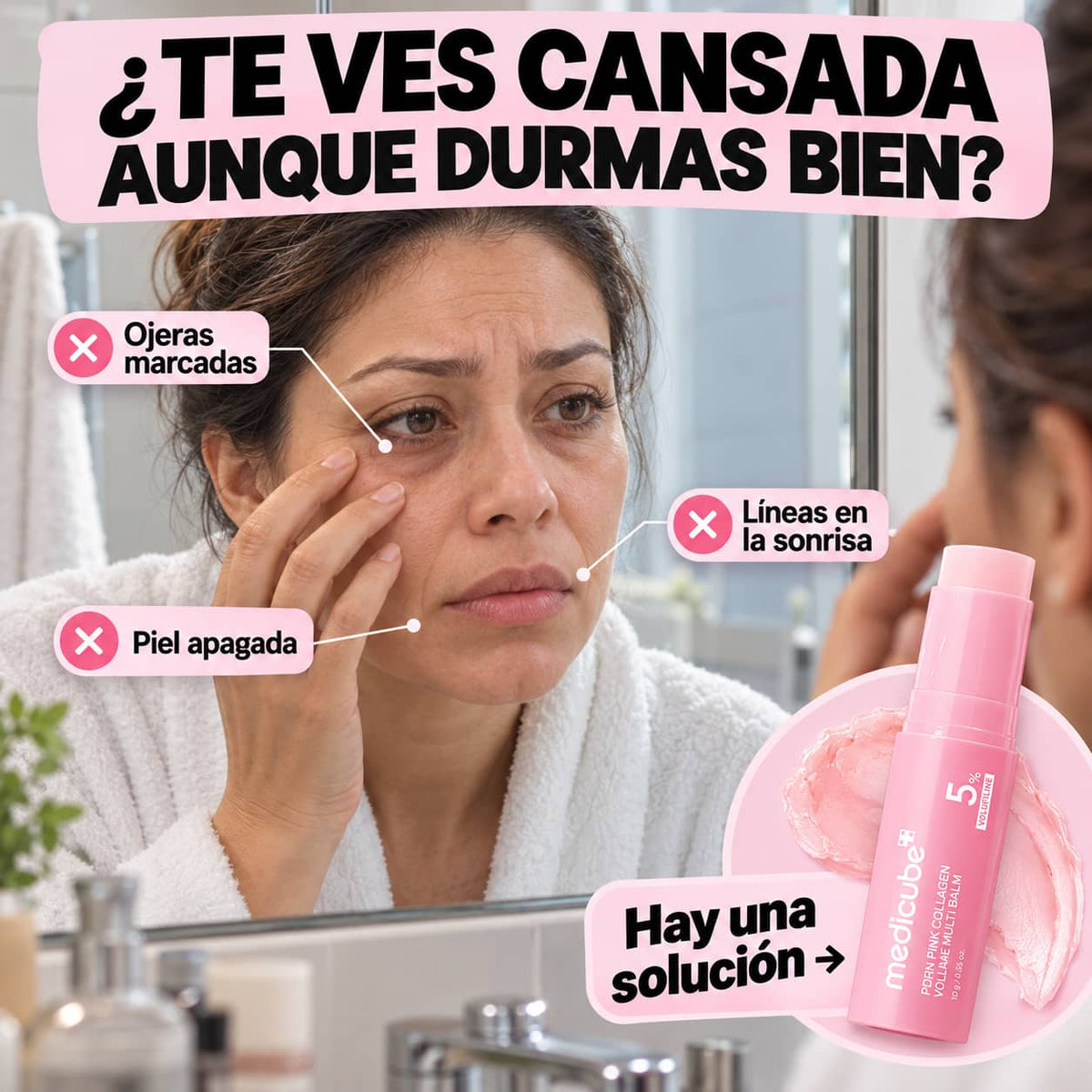 Bálsamo de Colágeno Rosa Medicube | Piel Más Firme y Luminosa al Instante