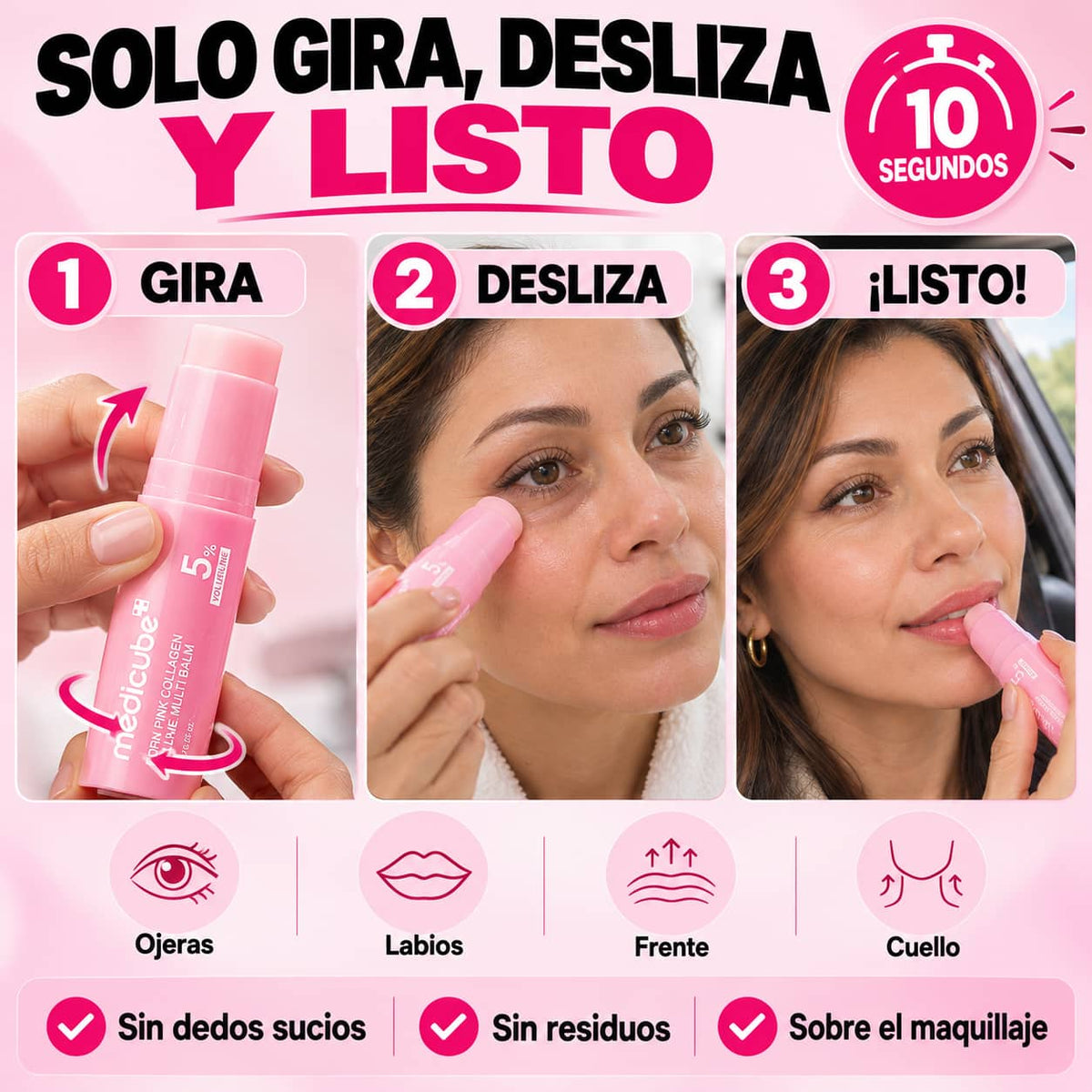 Bálsamo de Colágeno Rosa Medicube | Piel Más Firme y Luminosa al Instante