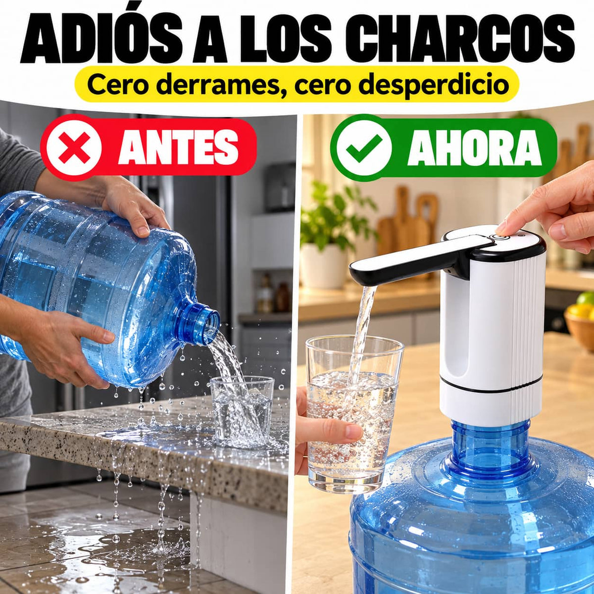Dispensador HydroClick™ Para Garrafón | Agua Al Instante Sin Cargar Peso
