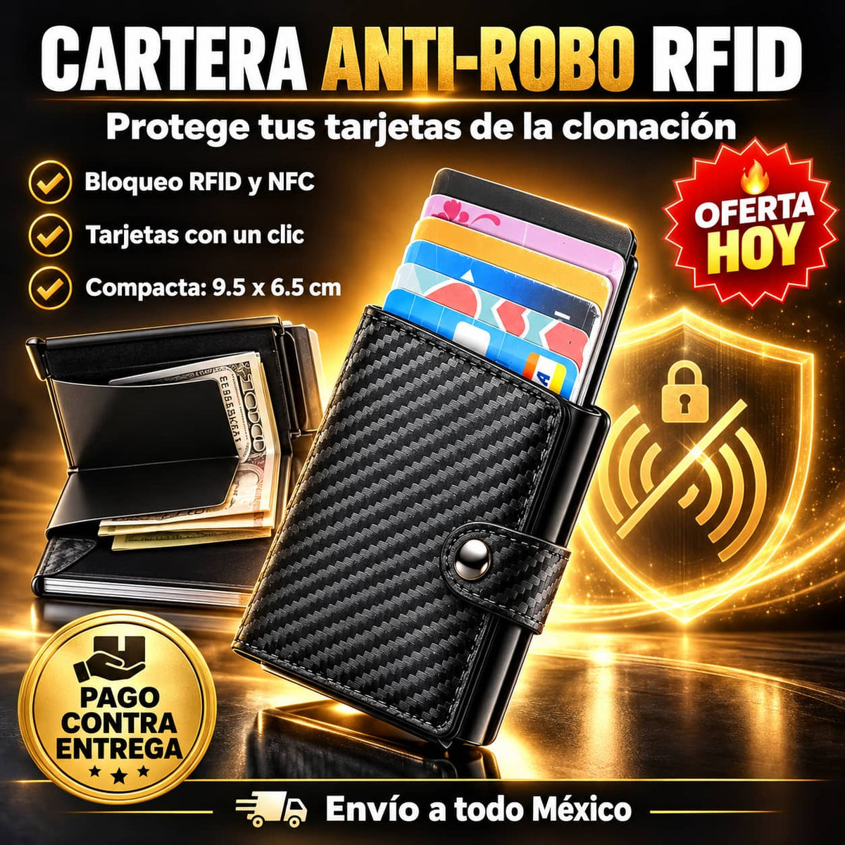 Cartera Anti-Clonación RFID | Tus Tarjetas Siempre Seguras