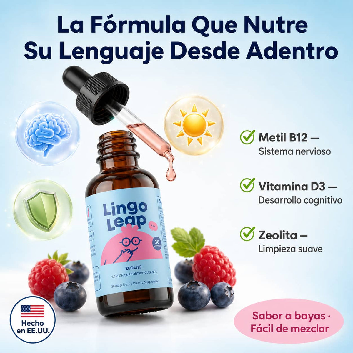 Gotas Lingo Leap™ | Impulsa el Habla de Tu Hijo de Forma Natural