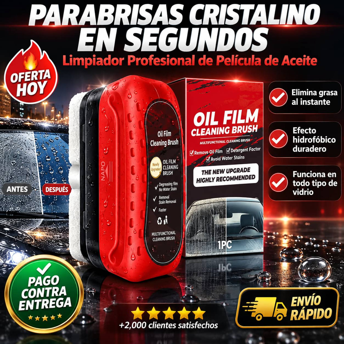Limpiador ClearDrive Pro™ | Visibilidad Perfecta en Segundos