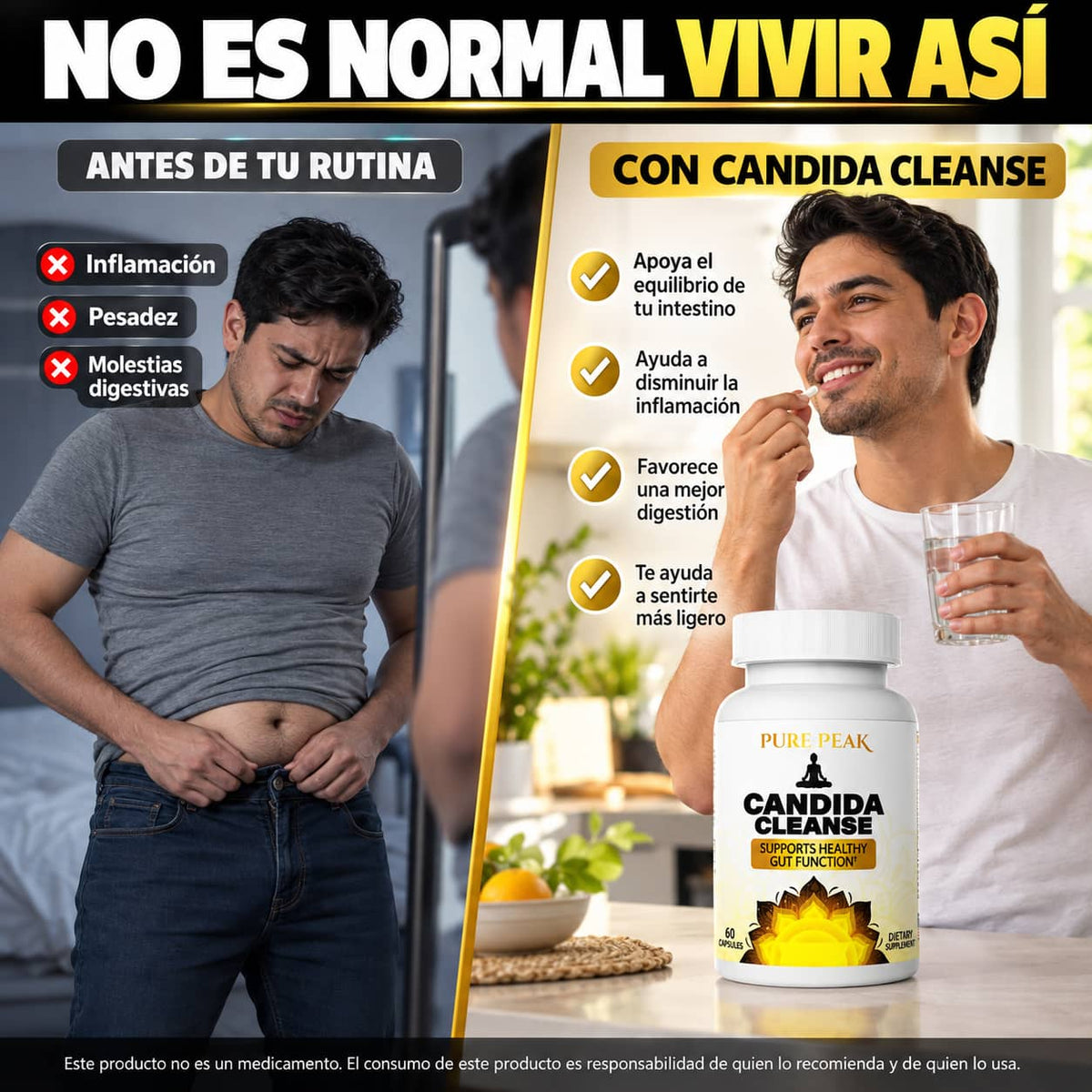 Suplemento Candida Cleanse 60 Capsulas