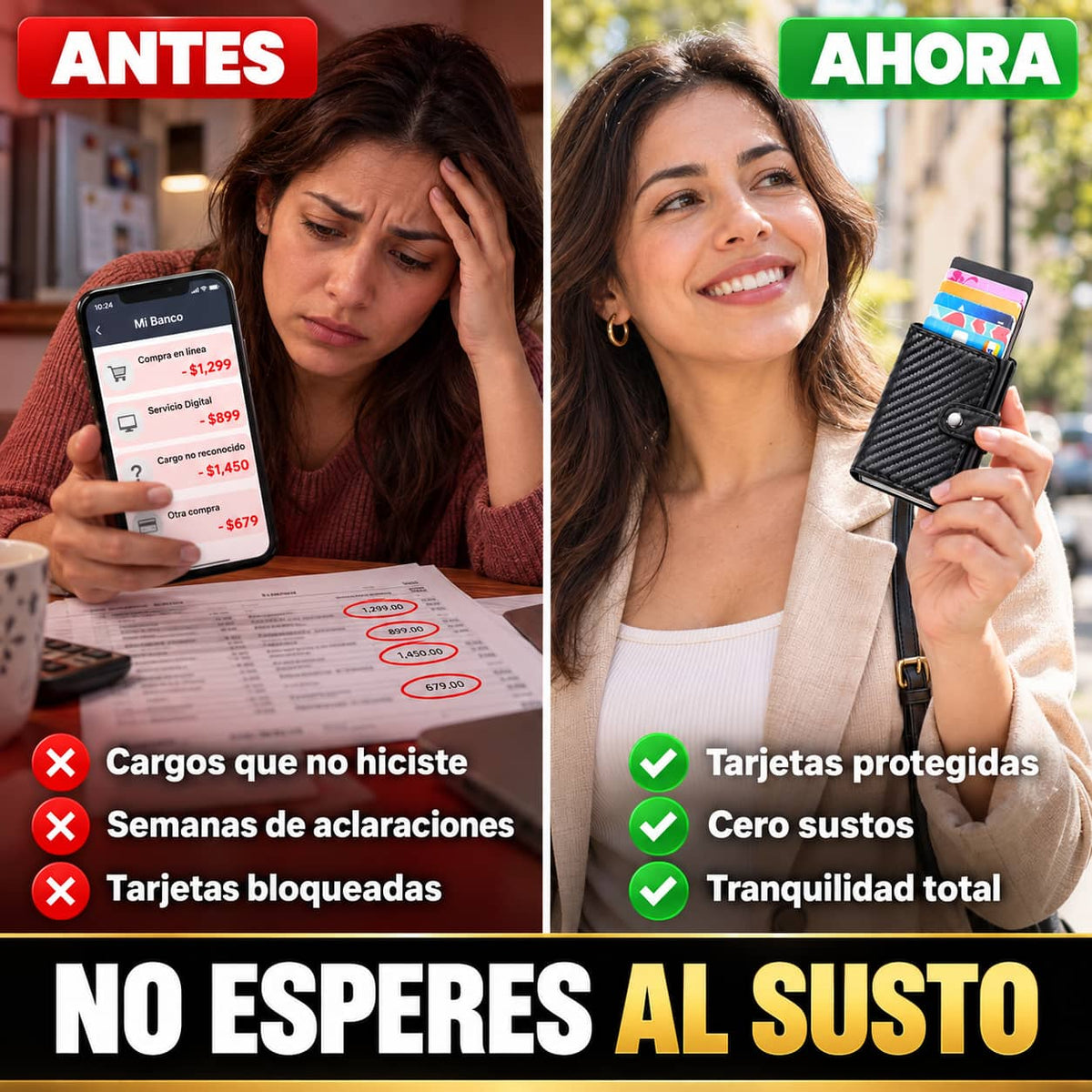 Cartera Anti-Clonación RFID | Tus Tarjetas Siempre Seguras