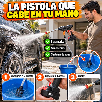 Pistola Hidrolavadora Inalámbrica | Tu Auto Limpio Sin Cables Ni Enchufes