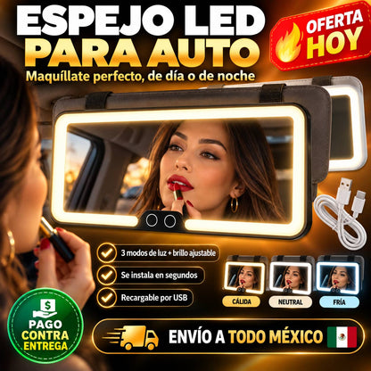 Espejo LumiVisor Pro™ | Maquíllate Perfecto En Tu Auto