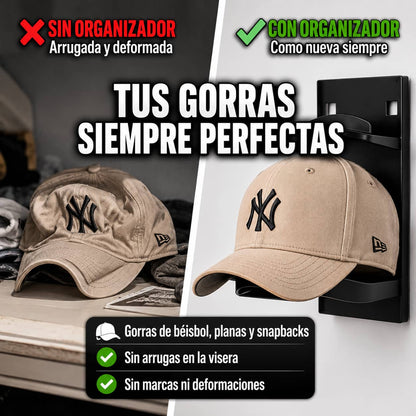Organizador de Gorras para Pared | Todas Tus Gorras Ordenadas Sin Perder Espacio