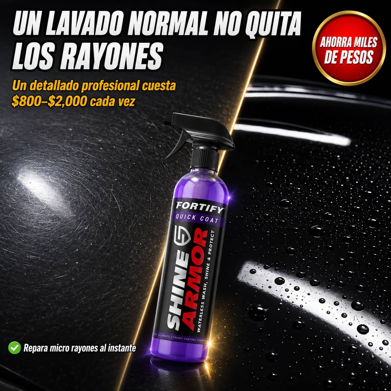 Spray Cerámico 3 en 1 ShineArmor™ | Tu Auto Como Nuevo Sin Llevarlo al Taller