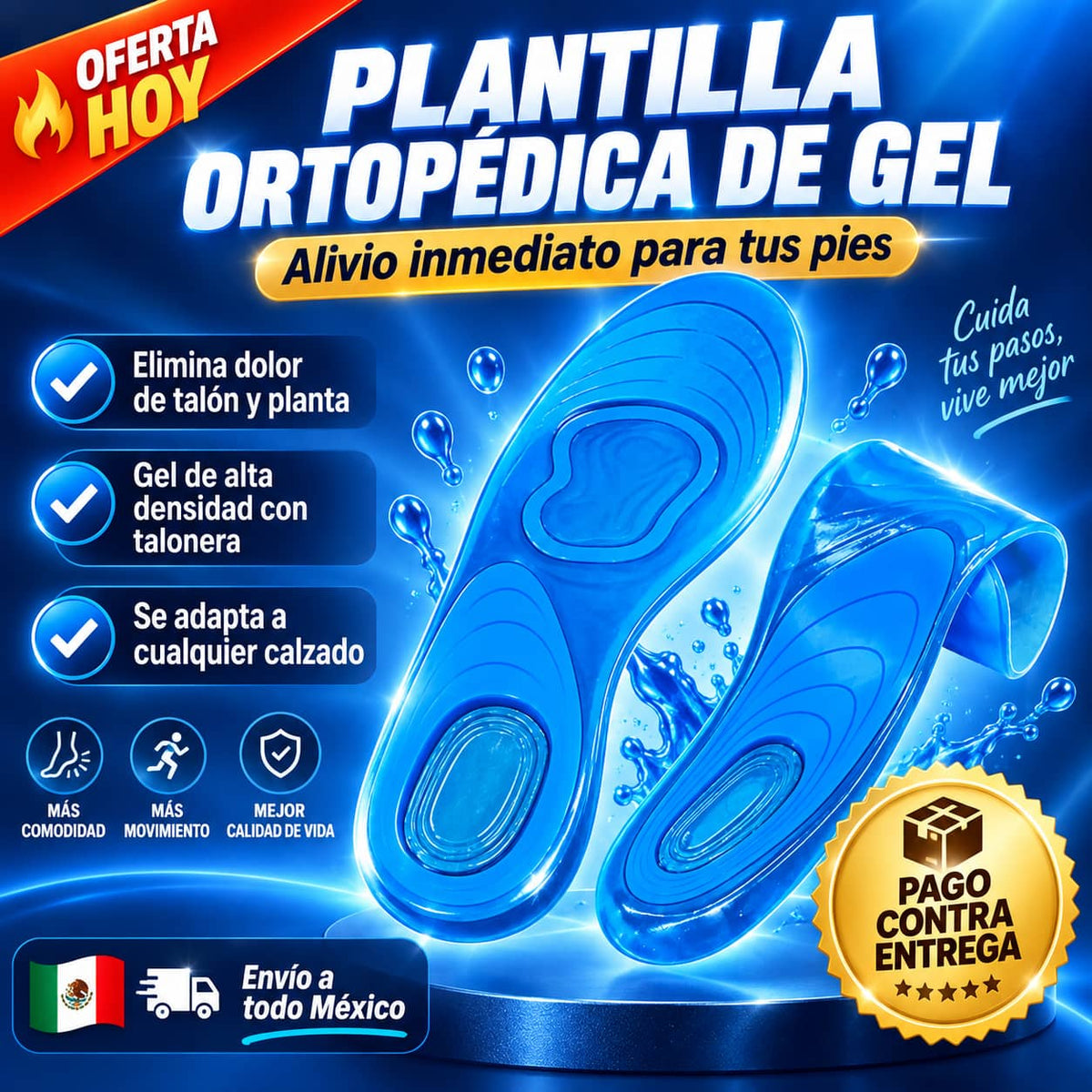 Plantilla Ortopédica StepComfort Pro™ | Camina Todo el Día Sin Dolor ni Cansancio