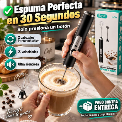 Minibatidora FrothMaster Pro™ | Espuma Perfecta en 30 Segundos