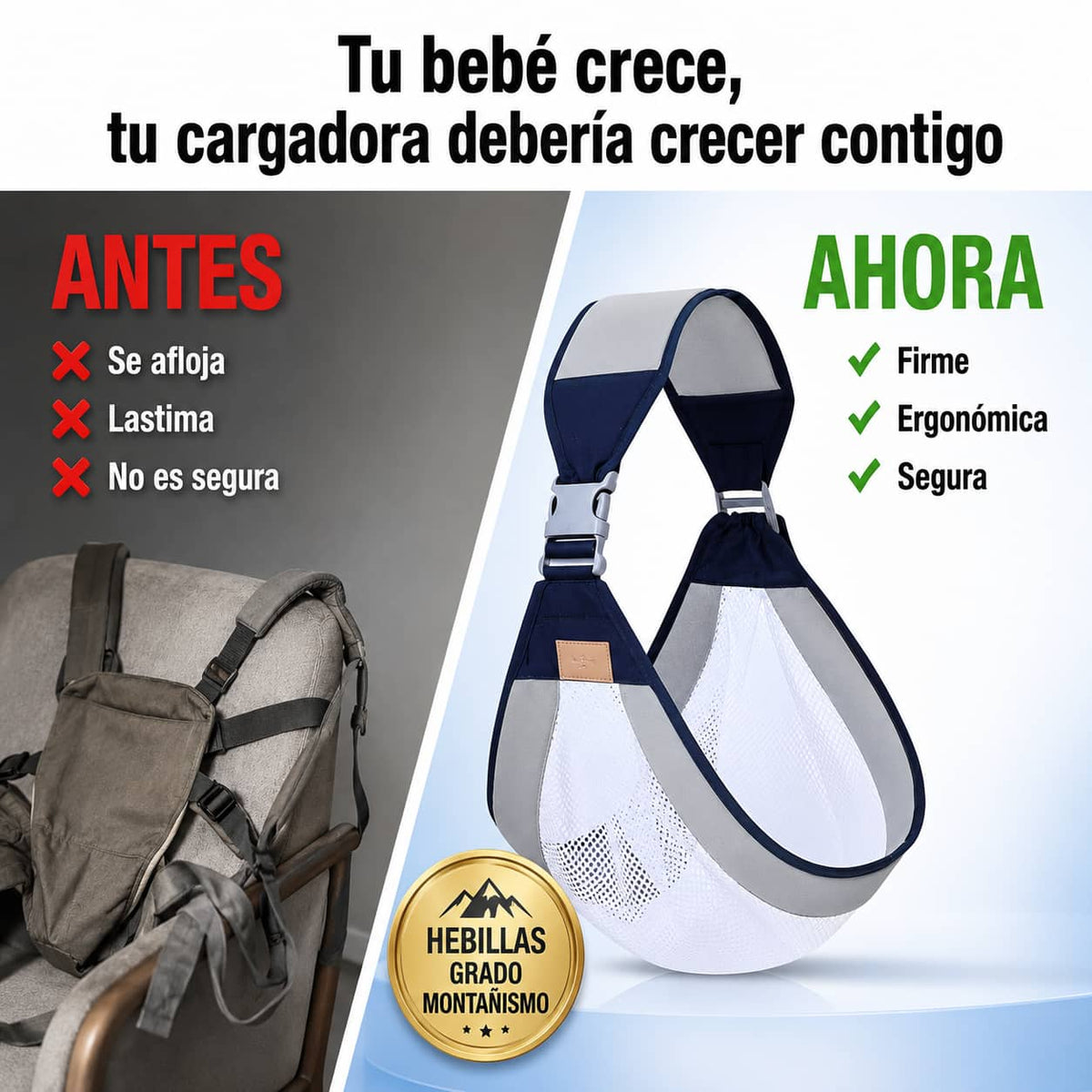 Cangurera BabySling Pro™ | Manos Libres Sin Soltar a Tu Bebé