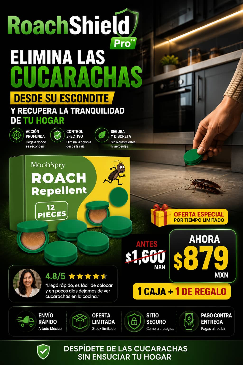 Repelente De Cucarachas 12 comprimidos