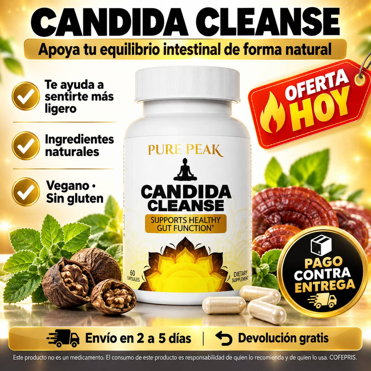 Suplemento Candida Cleanse 60 Capsulas