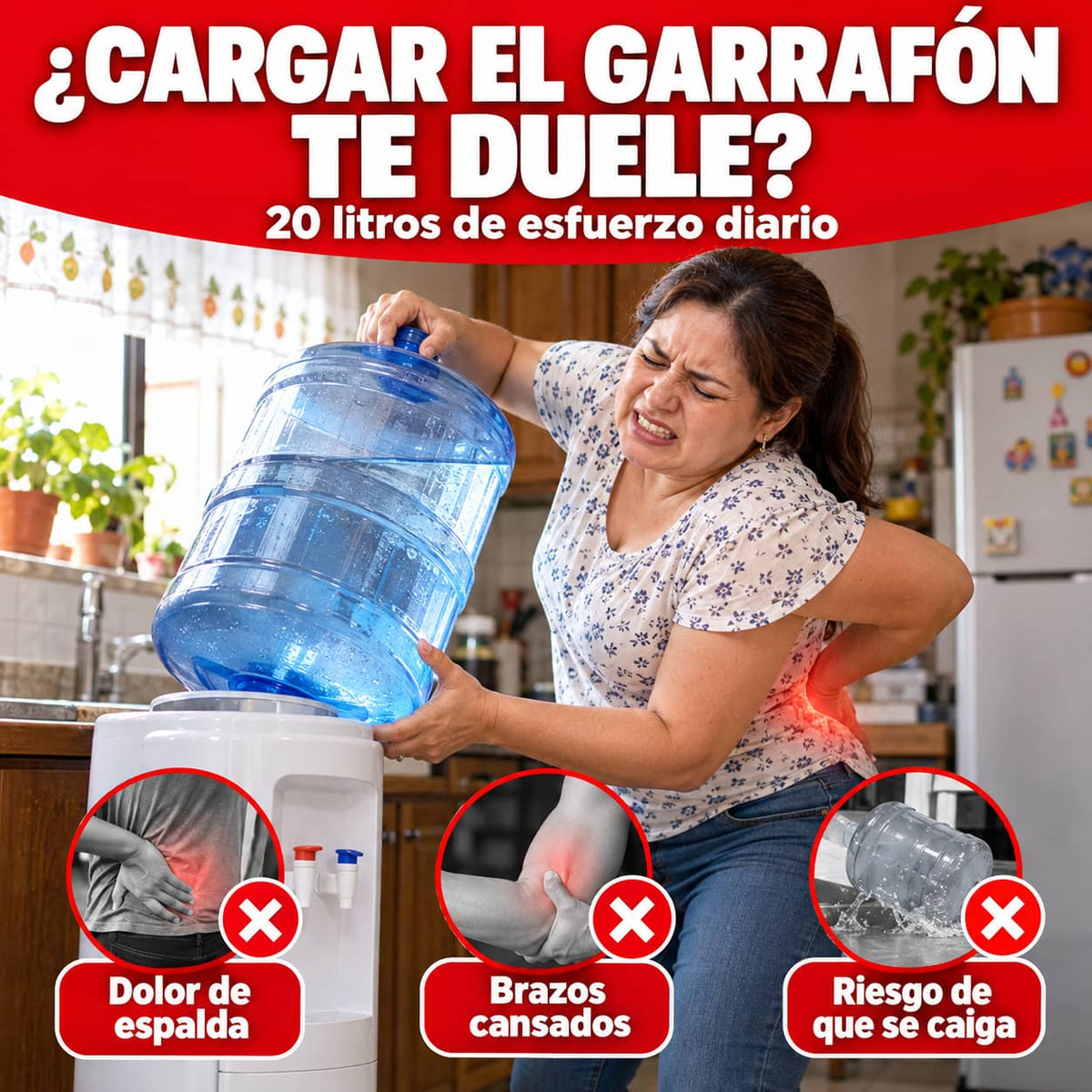 Dispensador HydroClick™ Para Garrafón | Agua Al Instante Sin Cargar Peso