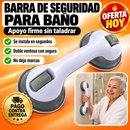 Barra de Apoyo SafeGrip™ | Seguridad en la Ducha Sin Taladrar