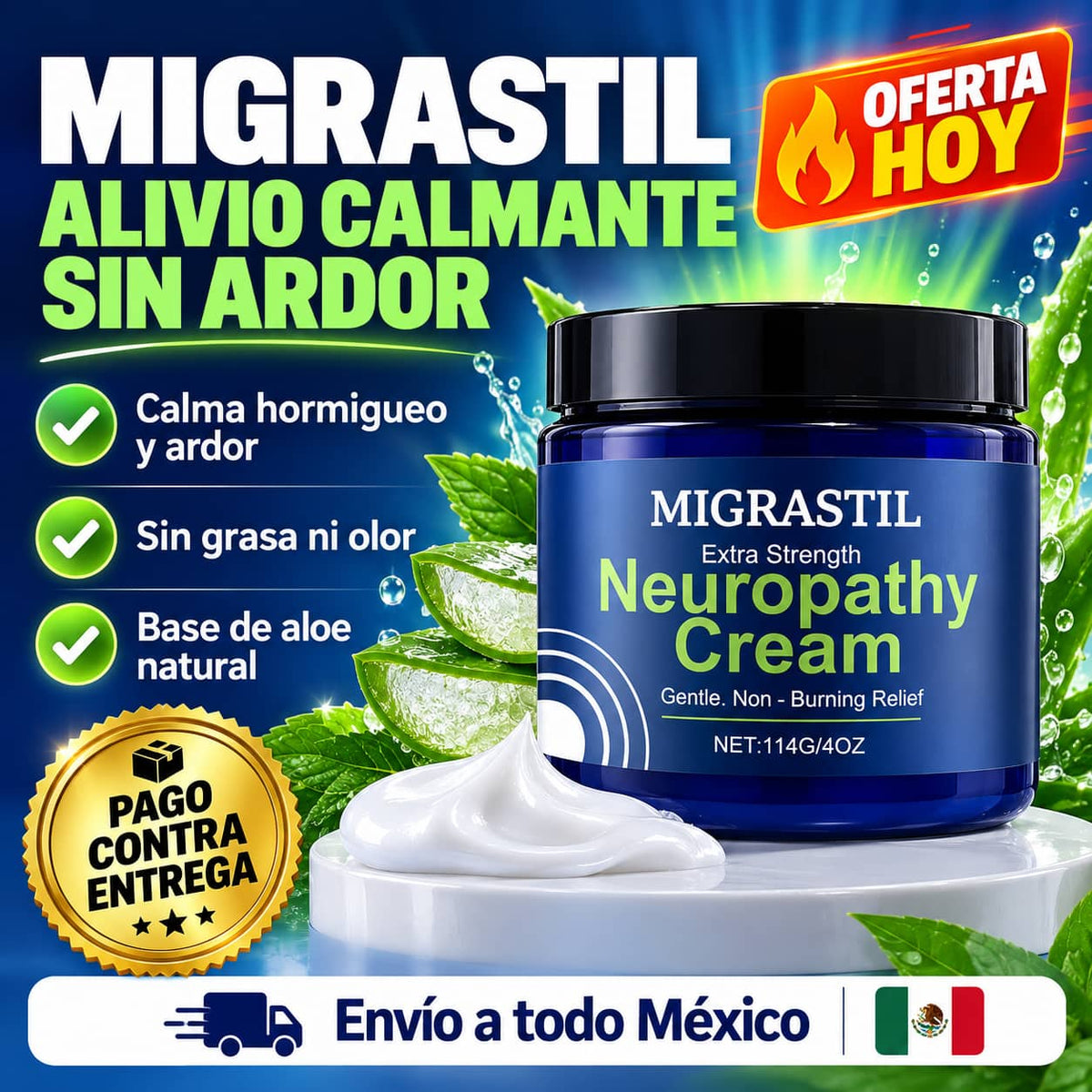 Crema Migrastil para Neuropatía | Alivio Calmante Sin Ardor