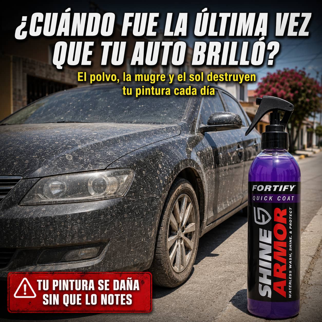 Spray Cerámico 3 en 1 ShineArmor™ | Tu Auto Como Nuevo Sin Llevarlo al Taller