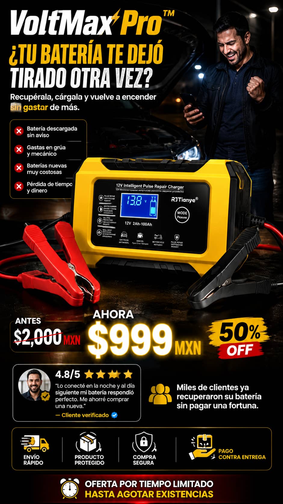 Cargador de Bateria de Pulsos 12V