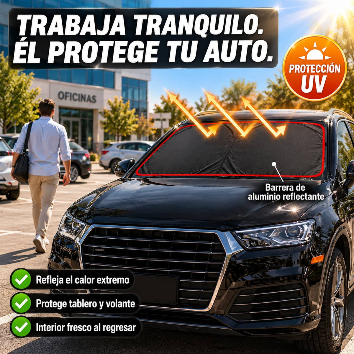 Parasol ThermoShield Auto™. | Tu Auto Fresco Sin Importar el Calor