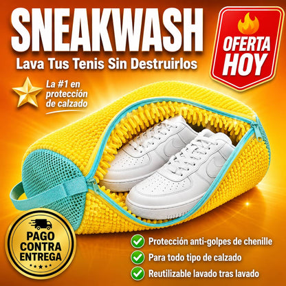 SneakWash — Bolsa Protectora Para Lavar Tus Tenis en Lavadora Sin Que Se Dañen