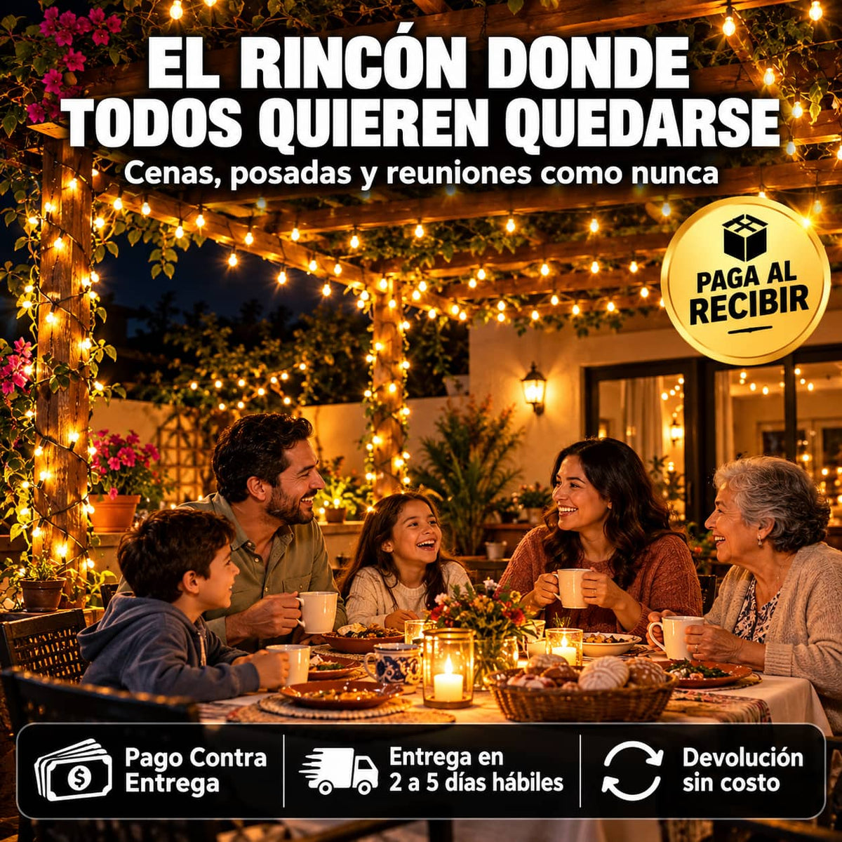 Luces Solares de Jardín | Ambiente Cálido Sin Pagar Luz