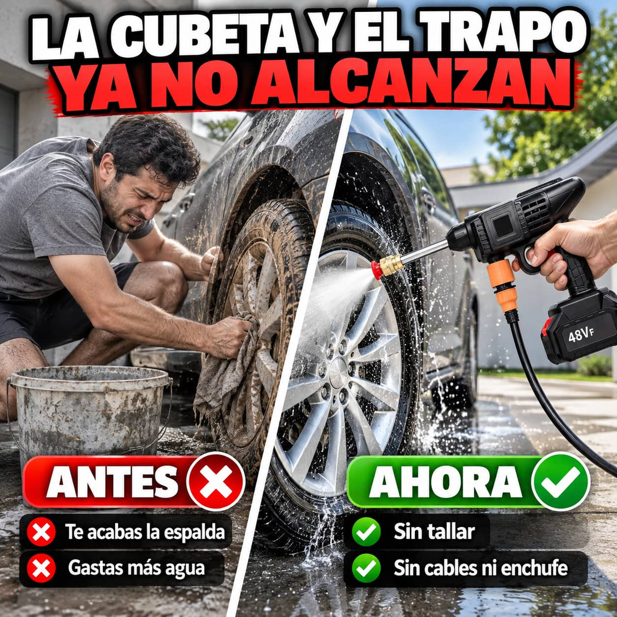Pistola Hidrolavadora Inalámbrica | Tu Auto Limpio Sin Cables Ni Enchufes