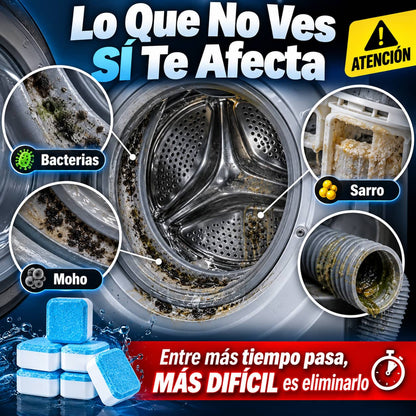 Tabletas Limpiadoras WashingMachine™ | Elimina Olores y Bacterias Sin Esfuerzo