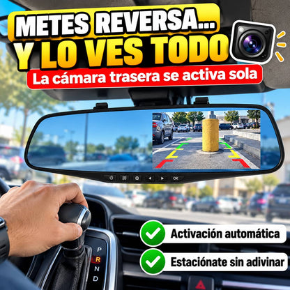 Espejo Retrovisor con Doble Cámara | Maneja Seguro, Todo Queda Grabado
