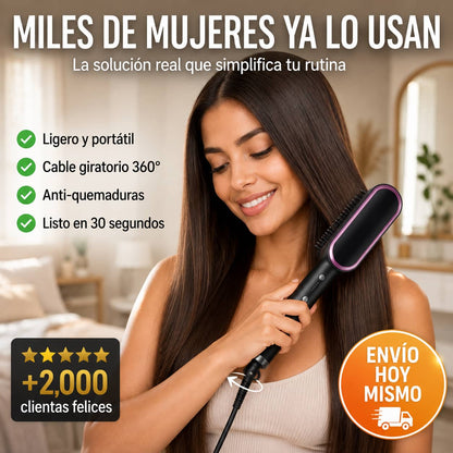 Cepillo Alisador SilkBrush Pro™ | Liso Perfecto en Una Sola Pasada