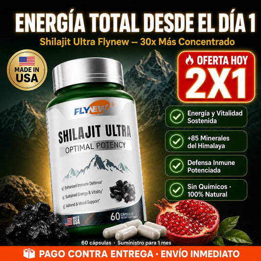 Shilajit Ultra Flynew | Energía y Vitalidad Natural Desde el Primer Día