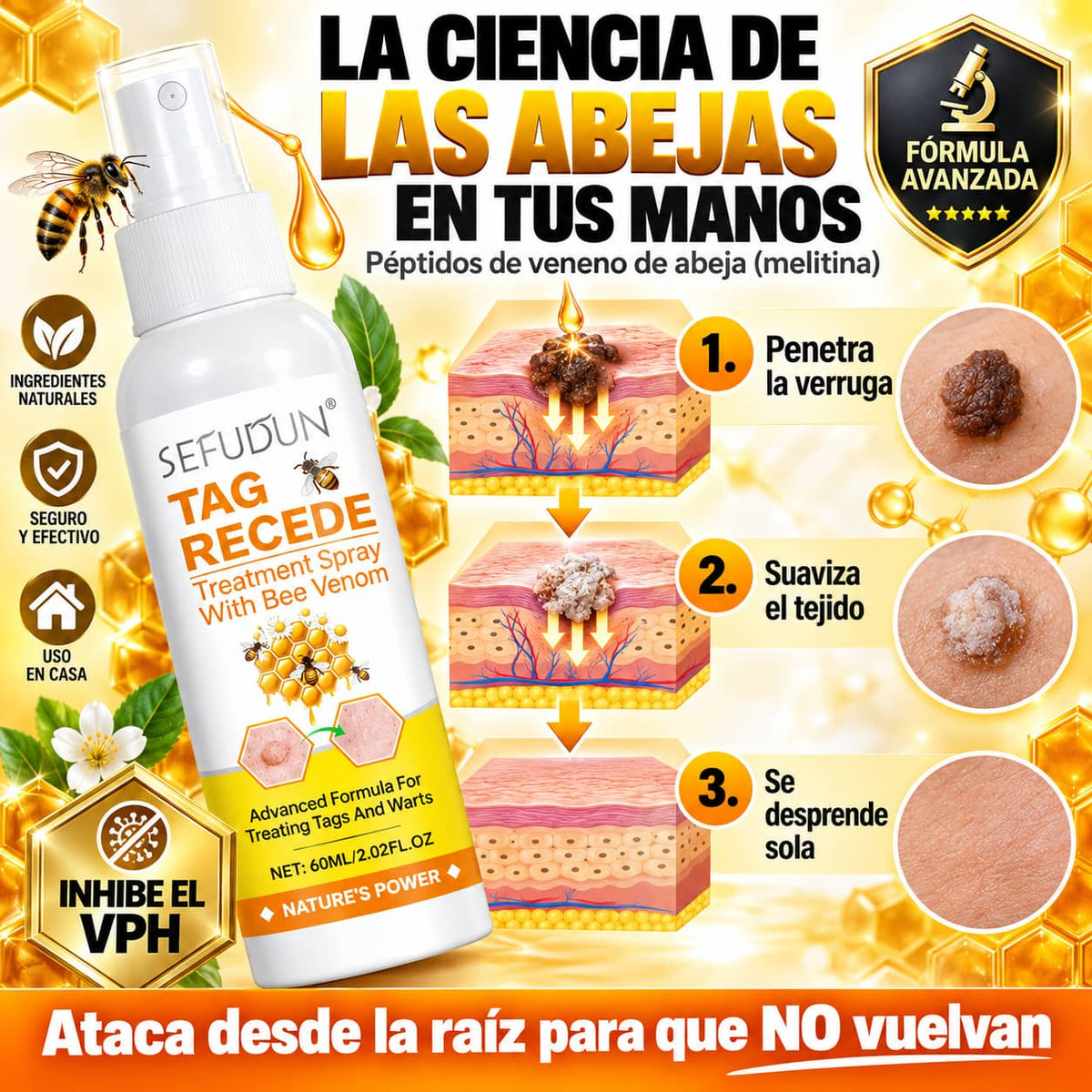Spray Quita Verrugas con Veneno de Abeja | Elimínalas Sin Dolor Desde Tu Casa