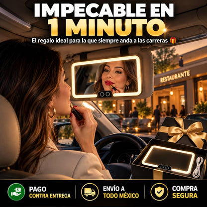 Espejo LumiVisor Pro™ | Maquíllate Perfecto En Tu Auto