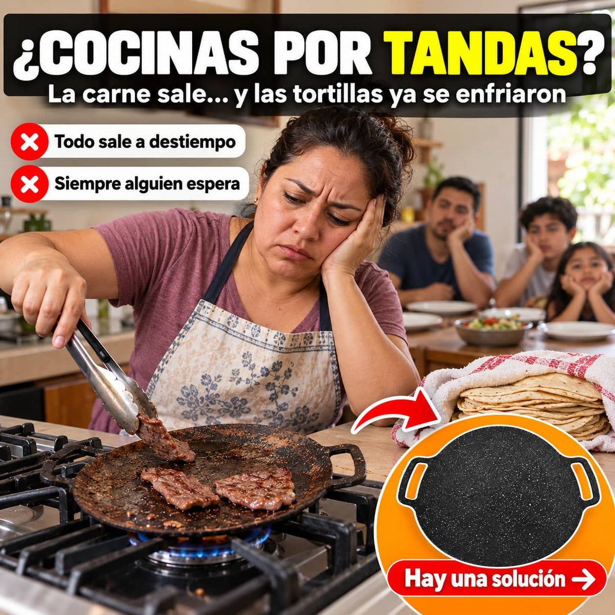 Comal Coreano GrillMaster™ | Parrillada en Casa Sin Que Se Pegue Nada