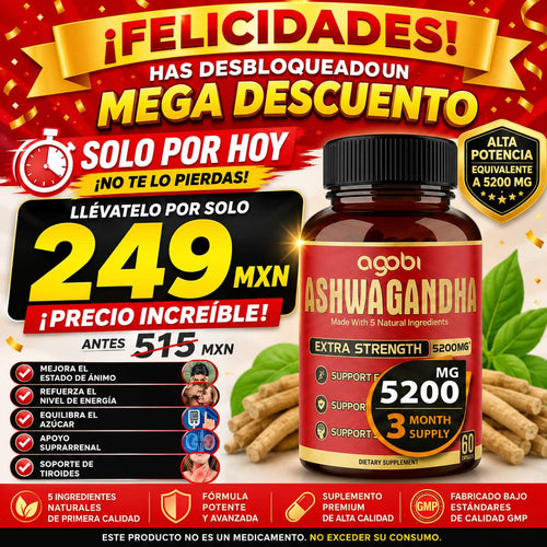 🏷️Ashwagandha Agobi Suplemento 50% OFF🔥