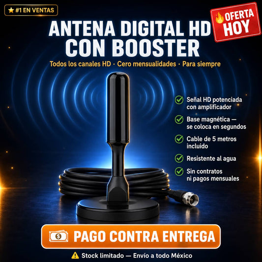 Antena Digital HD con Booster | Todos los Canales Gratis Sin Mensualidad