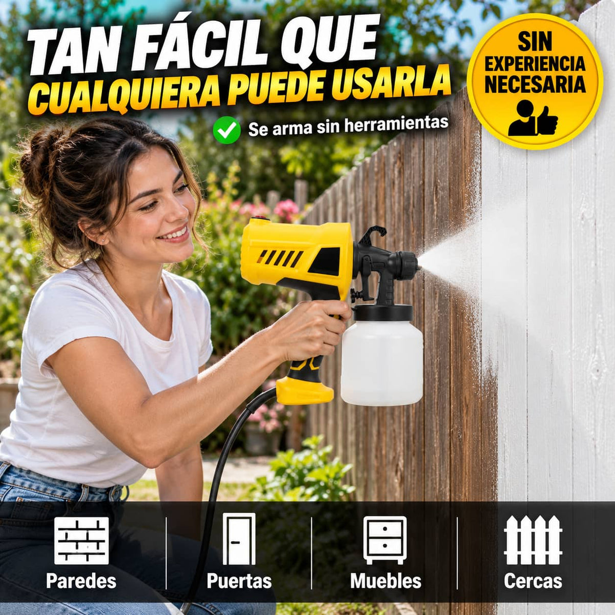 Pistola de Pintura Eléctrica | Acabado Profesional Sin Esfuerzo