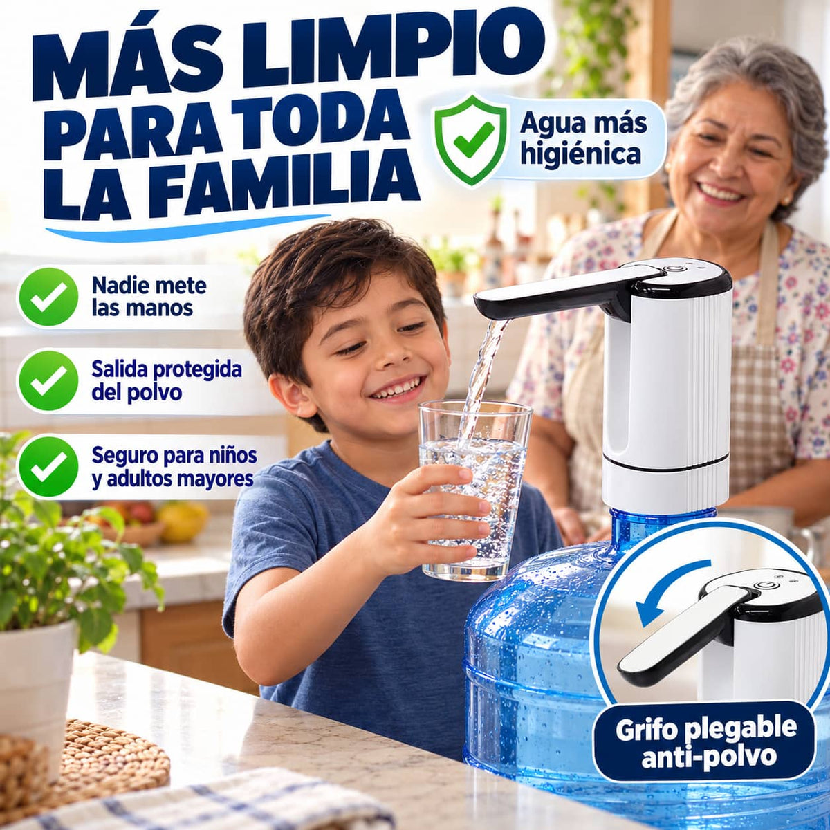 Dispensador HydroClick™ Para Garrafón | Agua Al Instante Sin Cargar Peso