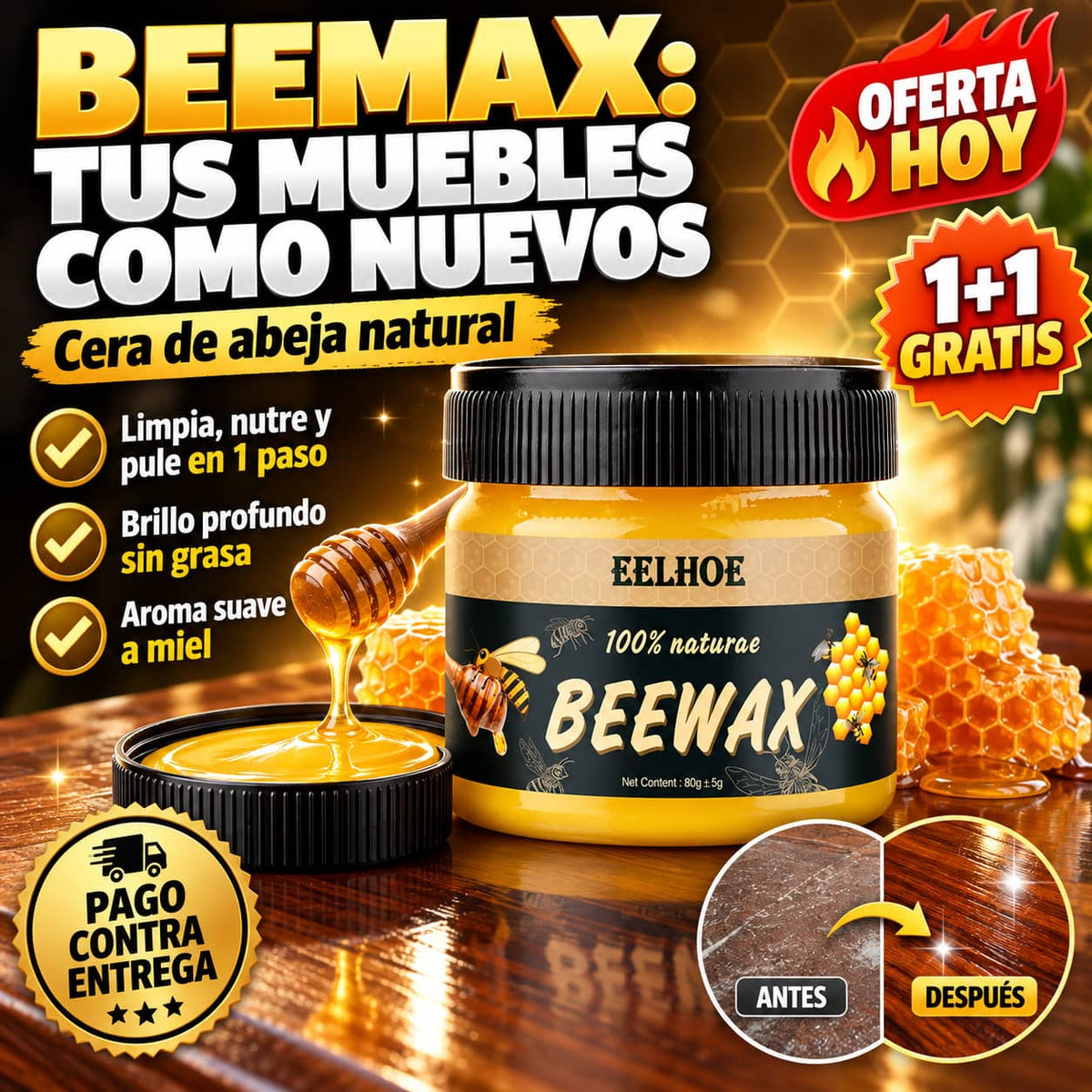 Cera de Abeja Beemax | Muebles Como Nuevos en Minutos