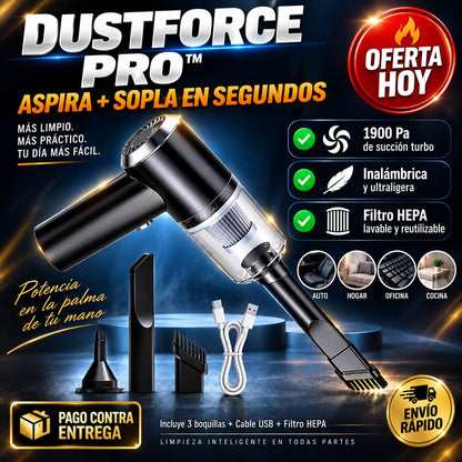 Mini Aspiradora DustForce Pro™ | Limpieza Profunda Sin Cables en Segundos