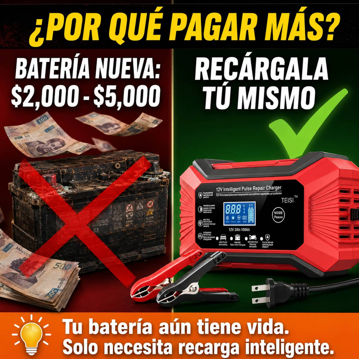 Cargador Inteligente de Batería 12V | Revive Baterías Viejas Sin Ir al Mecánico