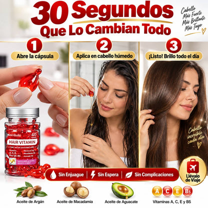 Cápsulas de Sérum Capilar | Brillo y Reparación Sin Enjuague