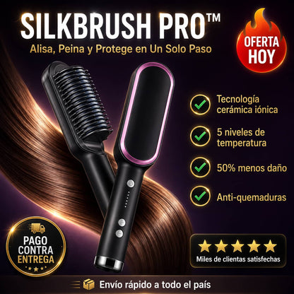 Cepillo Alisador SilkBrush Pro™ | Liso Perfecto en Una Sola Pasada