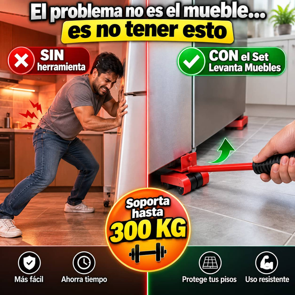 Palanca levanta muebles Pesados 360°