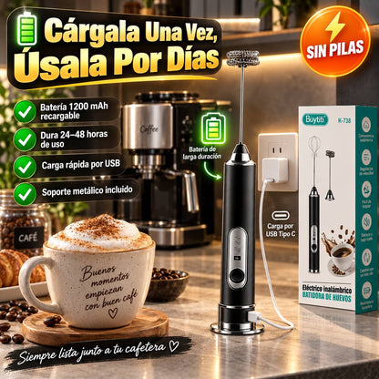 Minibatidora FrothMaster Pro™ | Espuma Perfecta en 30 Segundos