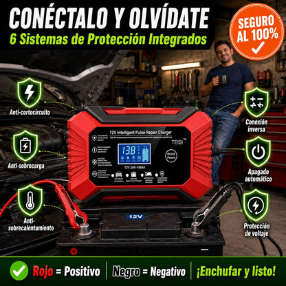 Cargador Inteligente de Batería 12V | Revive Baterías Viejas Sin Ir al Mecánico