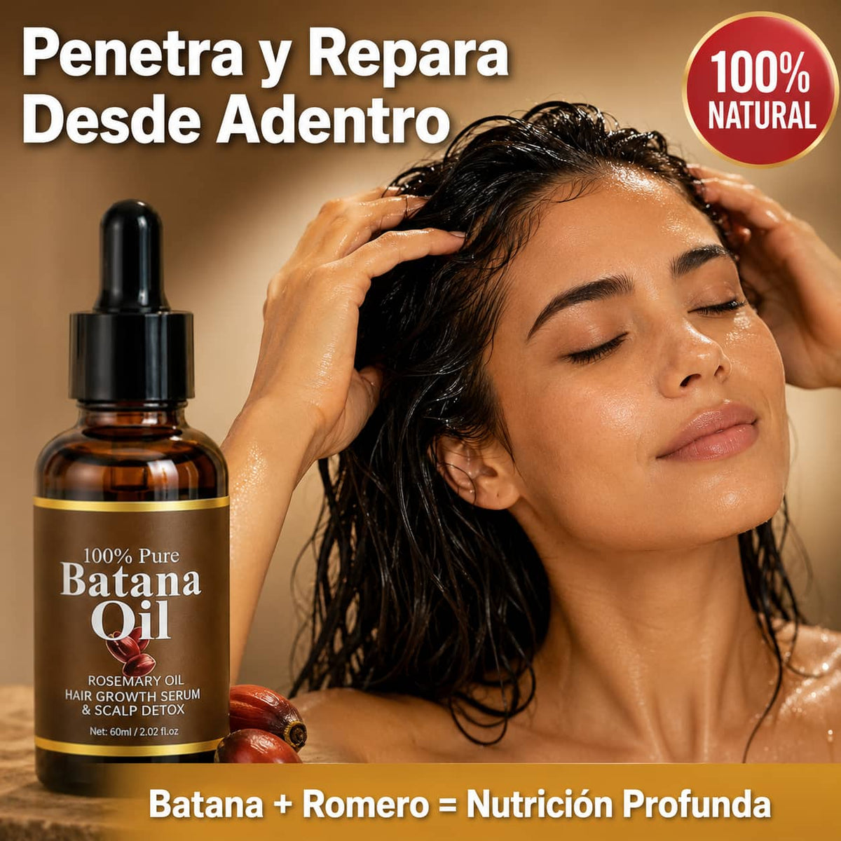 Aceite De Batana + Romero™ | Rescata Tu Cabello Seco y Sin Vida