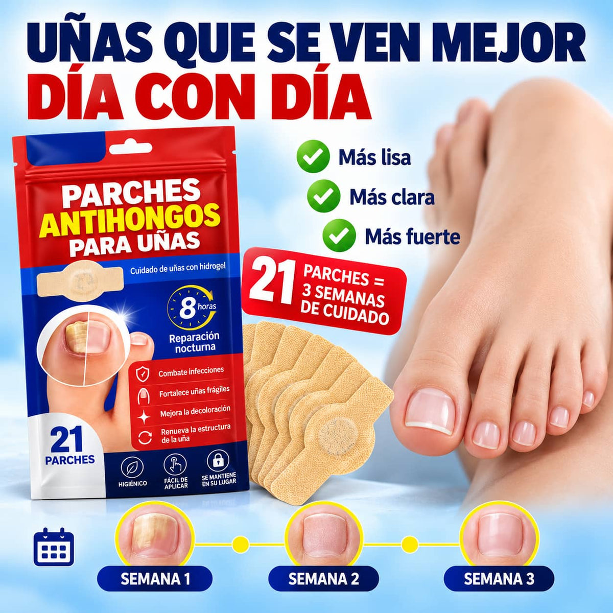 Parches para Uñas con Hongos | Uñas Renovadas Mientras Duermes